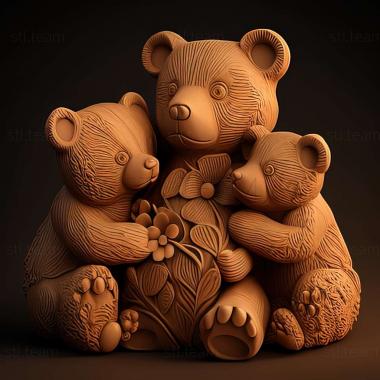 3D model teddy bears (STL)